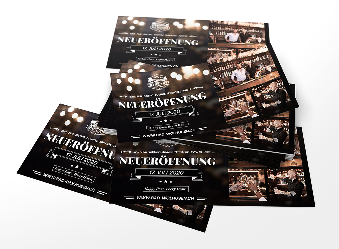 Bar Bad Wolhusen — Eröffnungsflyer DIN Lang — Ansicht 4